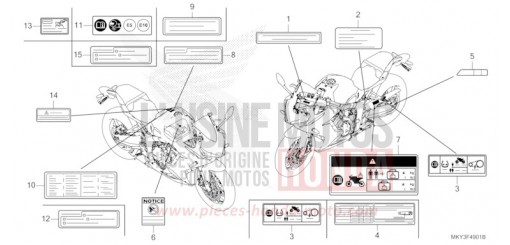 CAUTION LABEL (CBR650RA) CBR650RAN de 2022